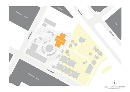 Dossier de presse | 3293-01 - Communiqué de presse | People's Pavilion - 100% Borrowed - bureau SLA & OvertredersW - Design urbain - site plan - Crédit photo : bureau SLA