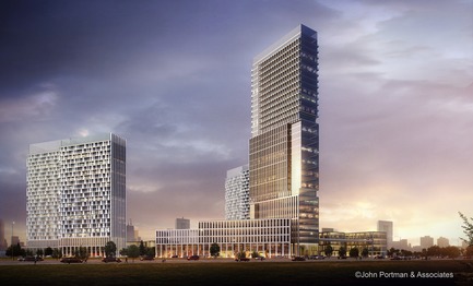 Dossier de presse | 3258-01 - Communiqué de presse | John Portman & Associates Awarded with Greenland Dian Lake International Health Town Phase 1-2 Project in Kunming, China - John Portman & Associates - Architecture résidentielle - Crédit photo : John Portman &amp; Associates&nbsp;
