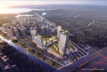 Dossier de presse | 3258-01 - Communiqué de presse | John Portman & Associates Awarded with Greenland Dian Lake International Health Town Phase 1-2 Project in Kunming, China - John Portman & Associates - Architecture résidentielle - Crédit photo : John Portman &amp; Associates