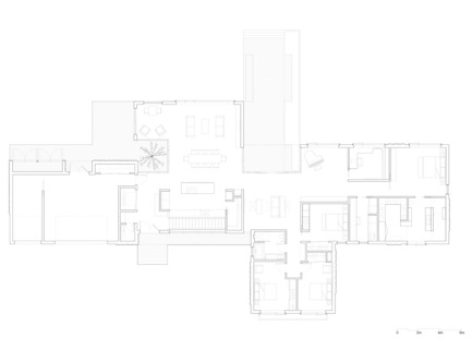 Dossier de presse | 721-08 - Communiqué de presse | Résidence de la Vallée du Parc - Chevalier Morales - Architecture résidentielle - Plan du rez-de-chaussée - Crédit photo : Chevalier Morales Architectes