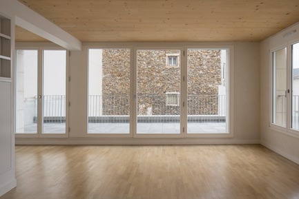 Dossier de presse | 3378-01 - Communiqué de presse | Social Housing Units in Massive Stone - Barrault Pressacco architectes - Architecture résidentielle - Barrault Pressacco - Oberkampf - Appartement - Crédit photo : (c)Giaime-Meloni