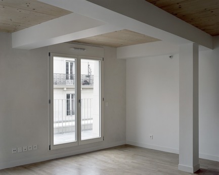Dossier de presse | 3378-01 - Communiqué de presse | Social Housing Units in Massive Stone - Barrault Pressacco architectes - Architecture résidentielle - Barrault Pressacco - Oberkampf - Appartement - Crédit photo : (c)-Maxime-Delvaux