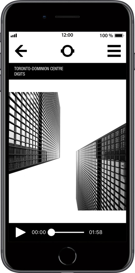 Dossier de presse | 2390-01 - Communiqué de presse | Portrait Sonore lance sa nouvelle application gratuite sur l’art, l’histoire et l’architecture - Portrait Sonore - Design multimédia - Capture d'écran de l'application Portrait Sonore montrant la section musique du menu. - Crédit photo : ©&nbsp;Portrait Sonore, 2018