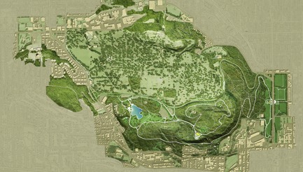Dossier de presse | 2366-03 - Communiqué de presse | Le projet montréalais Escales découvertes se distingue à l'international - civiliti avec Julie Margot design - Architecture de paysage - Carte du Site patrimonial du Mont-Royal d'une superficie de 1850 acres. Outre le parc conçu par Olmsted, le site possède 3 sommets, 5 cimetières et 2 campus universitaires. Quelques hôpitaux importants se trouvent également à proximité.<br> - Crédit photo : civiliti