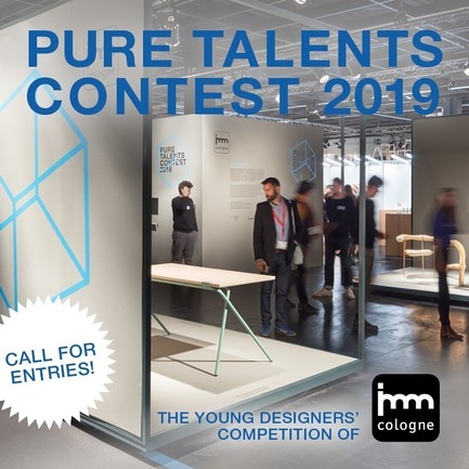 Dossier de presse | 2704-03 - Communiqué de presse | Call for Entries for Pure Talents Contest 2019: Kicking Off the imm cologne and LivingKitchen Design Competition - imm cologne 2019, Koelnmesse GmbH - Concours - Pure Talents Contest 2019 call for entries key visual - Crédit photo : Koelnmesse GmbH