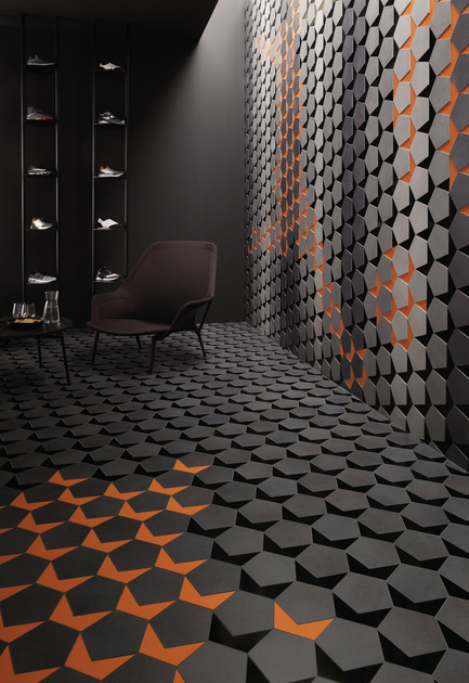 Press kit | 2506-05 - Press release | Form Follows Fun: Young Architects and Designers Get Inventive with Ceramics - AGROB BUCHTAL and AIT-Dialog - Competition - RE: Tile&nbsp;by Andreas Crynen, Ingenhoven Architects, Düsseldorf, Germany - Photo credit:  Jochen Stüber, Hamburg,&nbsp;for AGROB BUCHTAL