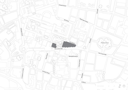 Dossier de presse | 2317-04 - Communiqué de presse | London Wall Place:Building on history - Make Architects - Architecture commerciale - Location plan - Crédit photo : Make Architects