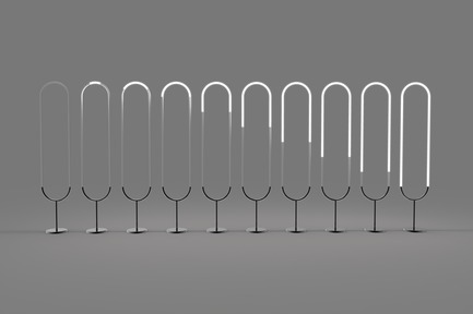 Press kit | 1895-07 - Press release | L A M P Winners Announced for 2018 Annual International Lighting Design Competition - L A M P (Lighting Architecture Movement Project) - Competition -   Student runner-up ~ Arch by Noah Howells from Boone, North Carolina, USA. CONCEPT:&nbsp;        When turned on, the ARCH lamp lights up a small portion at the top, symbolizing the “keystone” of an archway, which provides balance and strength to the entire structure. From there, the user can adjust the brightness of the lamp using a touch sensitive control strip along the back of the lamp. As the user slides their hand down the side of the lamp, the light travels down the tube with their touch, creating an archway of light.&nbsp;  - Photo credit: LAMP&nbsp;