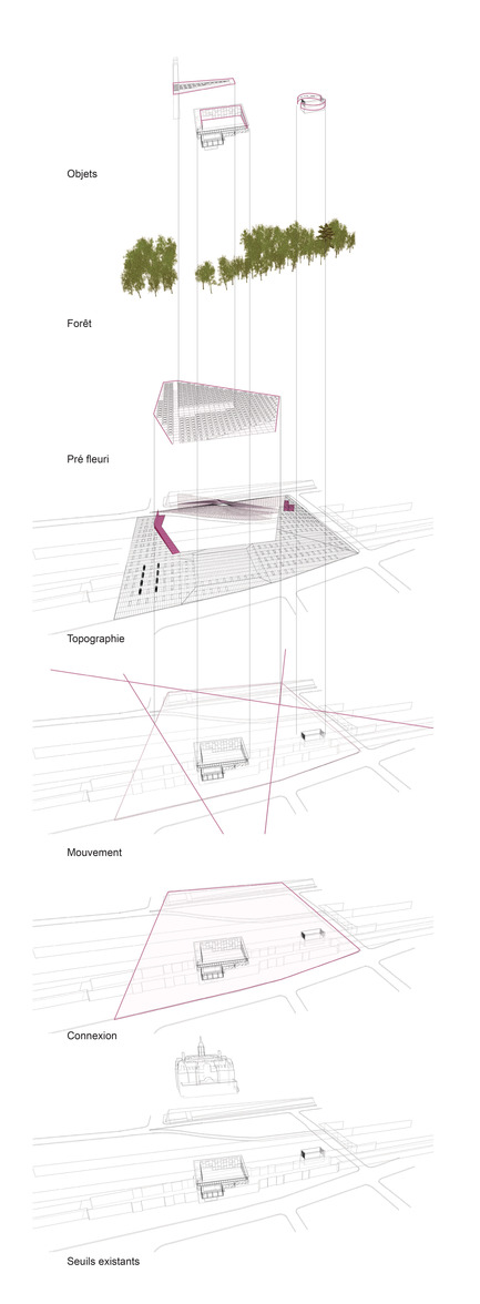 Dossier de presse | 865-34 - Communiqué de presse | Un geste grandiose procure une grande victoire à Lemay + Angela Silver + SNC-Lavalin - Lemay - Design urbain - Perspective axonométrique - Crédit photo : Lemay
