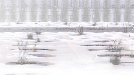 Dossier de presse | 865-34 - Communiqué de presse | Un geste grandiose procure une grande victoire à Lemay + Angela Silver + SNC-Lavalin - Lemay - Design urbain -  Objets architecturaux évocateurs de souvenirs -&nbsp;Pré fleuri - Hiver - Crédit photo : Lemay