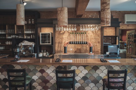 Press kit | 3385-01 - Press release | Discover Boho Dunham - KABIN inc. - Commercial Interior Design -         Table Fermière Restaurant - Photo credit: KABIN