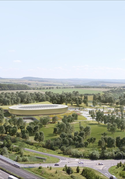 Dossier de presse | 1018-07 - Communiqué de presse | Leconsortium Metaform / Mecanoo est retenu pour construire le premier vélodrome du Grand-Duché de Luxembourg - Metaform architects - Concours - Vélodrome et Complexe Sportif - Crédit photo : Mecanoo