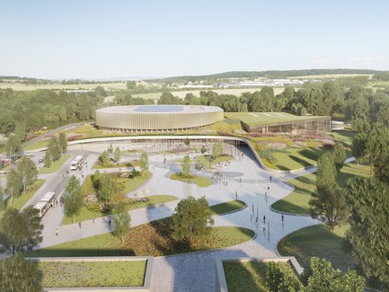 Dossier de presse | 1018-07 - Communiqué de presse | Leconsortium Metaform / Mecanoo est retenu pour construire le premier vélodrome du Grand-Duché de Luxembourg - Metaform architects - Concours - Vélodrome et Complexe Sportif - Crédit photo : Mecanoo