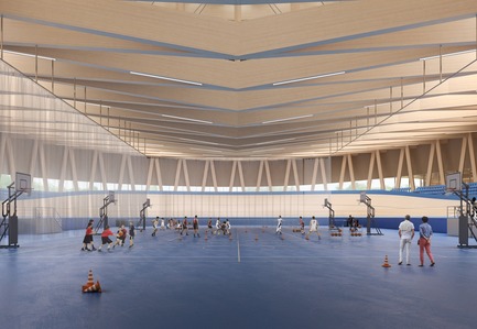 Dossier de presse | 1018-07 - Communiqué de presse | Leconsortium Metaform / Mecanoo est retenu pour construire le premier vélodrome du Grand-Duché de Luxembourg - Metaform architects - Concours - Vélodrome | Infield - Crédit photo : Mecanoo