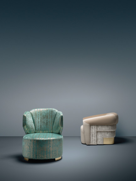 Dossier de presse | 2253-08 - Communiqué de presse | The Best of Portugal: Associative Design Presents a Curated Collection of Artistic Portuguese Design at Downtown Design 2018 - Associative Design - Évènement + Exposition - Associative Design_OPR The Luxury House_Degrade Armchairs_Stand A13 - Crédit photo : OPR
