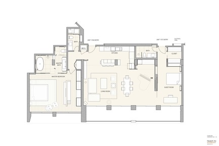 Press kit | 2933-02 - Press release | Ocean Residence - Heusch Inc. - Residential Interior Design -  Foor plan  - Photo credit: Gerhard Heusch&nbsp;