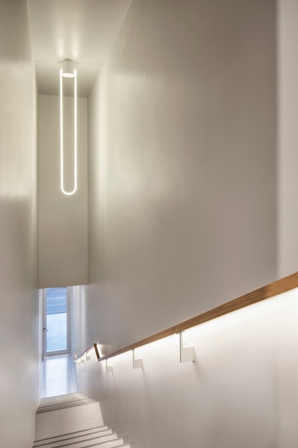 Dossier de presse | 1560-02 - Communiqué de presse | Hôpital Vétérinaire du Parc - TBA / Thomas Balaban Architecte - Design d’intérieur commercial - Escalier principal - Crédit photo : Adrien Williams