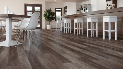 Dossier de presse | 3063-04 - Communiqué de presse | Le vinyle smart floors de TORLYS - TORLYS - Design d’intérieur résidentiel - EverWood Elite, Farrow (EW-25008) - Crédit photo : TORLYS&nbsp;