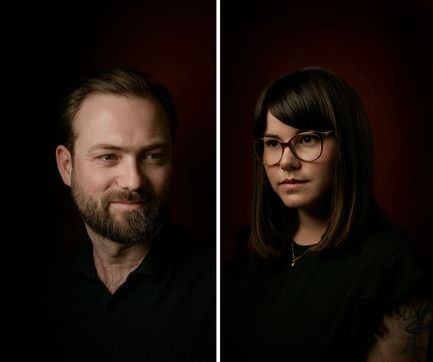 Press kit | 2110-05 - Press release | Inspired by legend, Coco by Larose Guyon illuminates with an air of sophistication - Larose Guyon - Lighting Design - Félix Guyon | Audrée L. Larose (co-founders) - Photo credit:  Mickael Bandassak<br> 