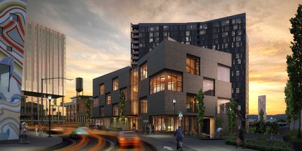 Dossier de presse | 2766-03 - Communiqué de presse | B76 - Skylab - Architecture commerciale - Rendering view from Couch Street - Crédit photo : Skylab