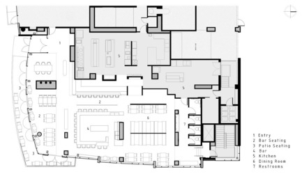 Press kit | 2886-02 - Press release | Wild Ginger Denny Triangle - SkB Architects - Commercial Interior Design - Floor Plan - Photo credit: SkB Architects