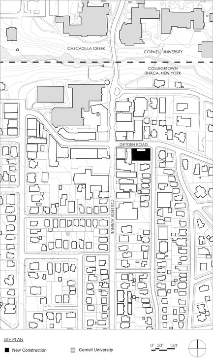 Dossier de presse | 2353-04 - Communiqué de presse | The Breazzano Family Center Blazes a Trail for Academic Development in Collegetown - ikon.5 architects - Architecture institutionnelle - Site Plan - Crédit photo : ikon.5 architects