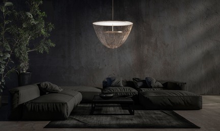 Press kit | 2110-06 - Press release | Stellar Design of Larose Guyon’s Céleste Captures the Spiritual Essence of Light - Larose Guyon - Lighting Design - Celeste Small - Brass - Photo credit: Larose Guyon