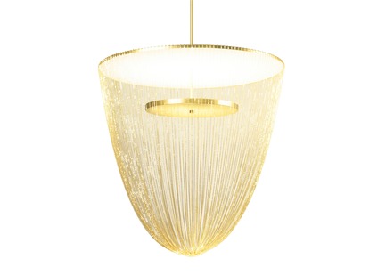 Press kit | 2110-06 - Press release | Stellar Design of Larose Guyon’s Céleste Captures the Spiritual Essence of Light - Larose Guyon - Lighting Design - Celeste Large - Brass - Photo credit: Larose Guyon
