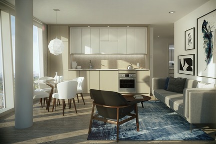 Press kit | 1867-05 - Press release | ENTICY, a new boutique condo project in downtown Montreal - Claridge-Omnia Technologies-Geiger Huot - Residential Architecture - Bright interiors - Photo credit: Enticy