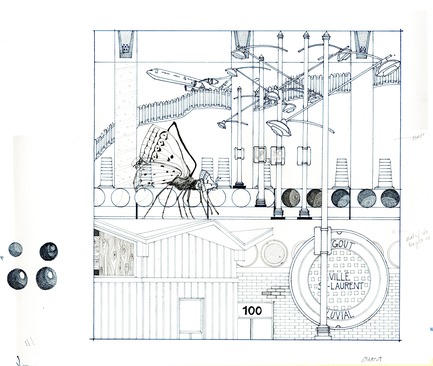 Press kit | 748-35 - Press release | "La précision du vague" at the UQAM Centre de Design: Constructing an Imaginary Urban Landscape - Centre de design de l'UQAM - Event + Exhibition - Sketch - Photo credit: Carole Lévesque