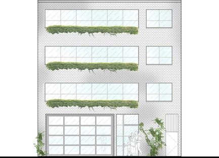 Dossier de presse | 1215-05 - Communiqué de presse | OATBOX, un design pour le bonheur de déjeuner. - ISSASTUDIO - Design d’intérieur commercial - Élévation de la façade de bâtiment - Crédit photo : ISSADESIGN