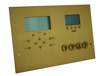 Press kit | 2651-01 - Press release | New Wall Display is Added to One of Focus SB's Five New Showrooms, Beijing - Focus SB Ltd - Product - Focus SB bespoke plate, finished in Satin Brass, Shanghai luxury residence.<br> - Photo credit: Copyright Focus SB.<br>