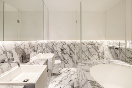 Press kit | 2718-01 - Press release | Jing'an Prime Land - Mason Studio - Residential Interior Design -   Townhouse B: master bathroom - Photo credit: Seth Powers