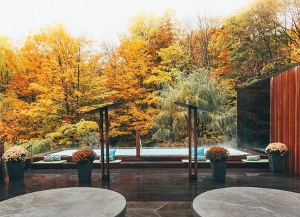 Dossier de presse | 1408-01 - Communiqué de presse | The PavillonOuest: a New Relaxation Space at BALNEA spa + réservethermale Bromont, Canada - BALNEA Spa + réserve thermale - Architecture commerciale - Crédit photo : Mathieu Lachapelle