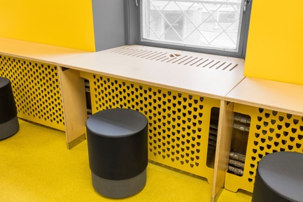 Press kit | 1299-02 - Press release | Collège Sainte-Anne: Planning and Development at the Service of Pedagogy - Taktik design - Commercial Interior Design - integrated piece of furniture - Photo credit: Maxime Brouillet