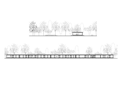 Dossier de presse | 3293-02 - Communiqué de presse | Oosterwold Co-living Complex - bureau SLA & Zakenmaker - Architecture résidentielle - sections of the plan - Crédit photo : Filip Dujardin