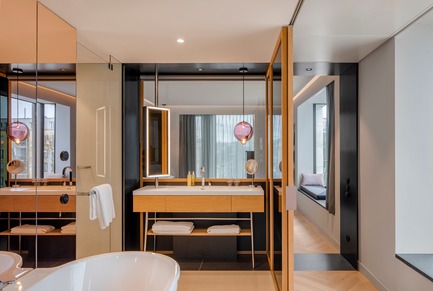 Dossier de presse | 1472-02 - Communiqué de presse | Hotel Andaz - Concrete Amsterdam - Design d’intérieur commercial - The suite<br> - Crédit photo : Wouter van der Sar for concrete