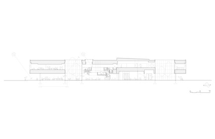 Press kit | 721-09 - Press release | Drummondville Public Library - Chevalier Morales / Stephan Chevalier, Sergio Morales + DMA architects - Institutional Architecture - Section through the gardens - Photo credit: Chevalier Morales