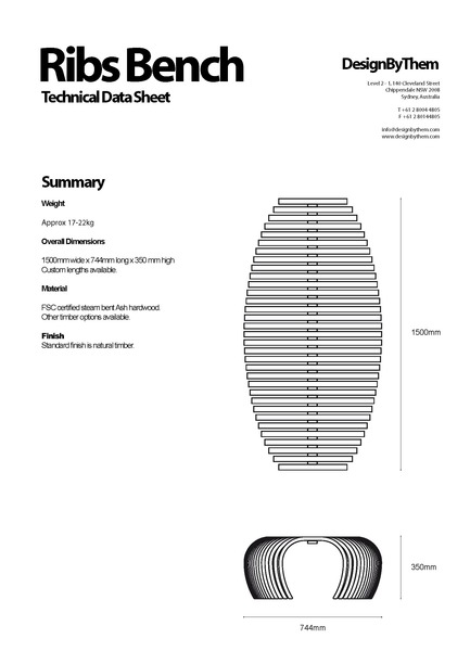 Dossier de presse | 1037-01 - Communiqué de presse | the Ribs Bench - DesignByThem - Design industriel