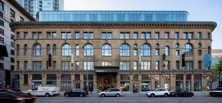Dossier de presse | 1387-06 - Communiqué de presse | Hôtel Birks : Une icône de la rue Sainte-Catherine restaurée - NEUF architect(e)s - Architecture commerciale - Crédit photo :  Adrien Williams 