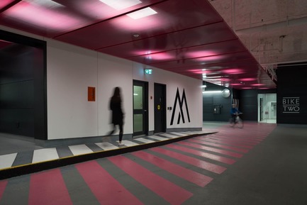 Press kit | 1615-05 - Press release | The Illuminating Engineering Society of BC announces its 2019 ‘Vision Award’ recipients - IESBC - Lighting Design -               The Robson Court Renovation at 840 Howe Street&nbsp; - Cost-effective, LED Flat panel luminaires mounted in a staggered pattern in the perforated-feature drop ceiling cast an advancing glow on the floor, reinforcing the walkway and encouraging forward movement through the parkade.&nbsp; - Photo credit: Sama Jim Canzian