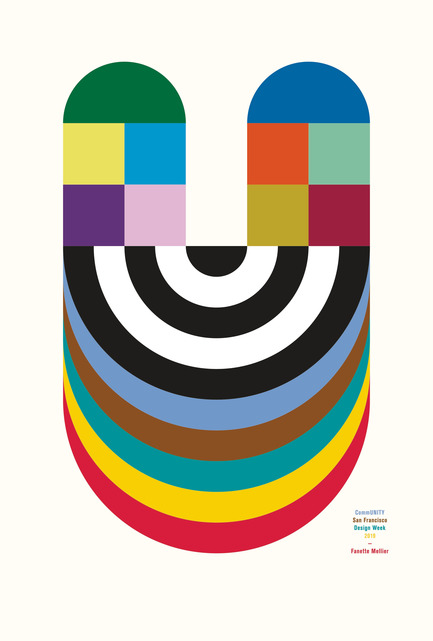 Press kit | 2949-04 - Press release | San FranciscoDesign WeekDebuts "CommUNITY" Exhibit and Silent Auction - San Francisco Design Week - Competition -  Poster by Fanette Mellier (France)<br>  - Photo credit:  Fanette Mellier<br> 