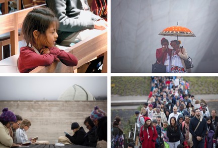 Press kit | 907-07 - Press release | RAIC Shortlist - Bahá’í Temple of South America - Hariri Pontarini Architects - Competition - Temple Visitors - Photo credit:  Robert Weinberg 