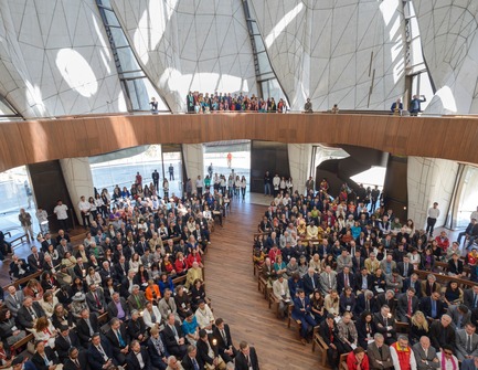 Press kit | 907-07 - Press release | RAIC Shortlist - Bahá’í Temple of South America - Hariri Pontarini Architects - Competition - Dedication Ceremony - Photo credit:  Sebastián Wilson León 