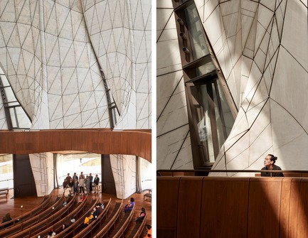 Press kit | 907-07 - Press release | RAIC Shortlist - Bahá’í Temple of South America - Hariri Pontarini Architects - Competition - Light Peering into the Temple - Photo credit: doublespace photography