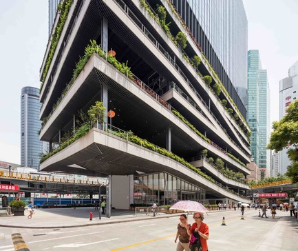 Dossier de presse | 1799-03 - Communiqué de presse | Une oasis urbaine sur l'intersection la plus fréquentée de Shanghai - Jacques Ferrier Architecture et Sensual City Studio - Architecture commerciale - Crédit photo :  Jacques Ferrier Architecture / Photo Luc Boegly 