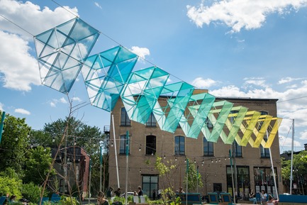 Press kit | 3969-01 - Press release | This summer on the Avenue: L’Aire – where shapes, light, and shade come together - Société de développement de l’avenue du Mont-Royal - Urban Design - Photo credit:         Bernard Fougères