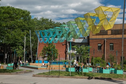 Press kit | 3969-01 - Press release | This summer on the Avenue: L’Aire – where shapes, light, and shade come together - Société de développement de l’avenue du Mont-Royal - Urban Design - Photo credit:         Bernard Fougères