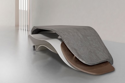 Dossier de presse | 3917-03 - Communiqué de presse | FORMITABLE©Collection - Wael Farran Studio - Produit -  TAKE A BOW - COFFEE TABLE <p class="" style="">In respect, we bow. In recognition of the creator, we bow. When we take a bow, we comprehend the presence of the creator, a presence that can be found in every cell and every atom that surrounds us. And as soon as the creator is recognized, the way to ultimate happiness is paved. So together, let’s take a bow and watch happiness unravel.<br>PIECE DIMENSIONS: W: 170 cm D: 75 cm H: 45 cm. </p> - Crédit photo : WAEL KHOURY PHOTOGRAPHY