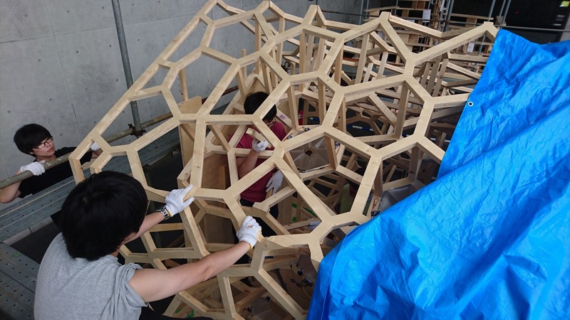 Press kit | 875-04 - Press release | Award-Winning Project:Porous Manifold as a Japanese Tearoom - Ryumei Fujiki + Yukiko Sato / F.A.D.S + Fujiki Studio, KOU::ARC - Event + Exhibition - Self-built Process-2 - Photo credit: Fujiki Studio